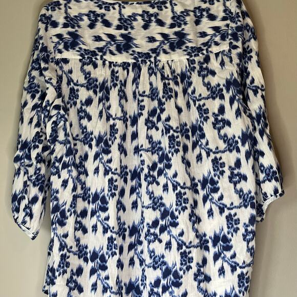 Sonoma Blue & White 3/4 Sleeve Blouse Size 1X - Picture 9 of 13